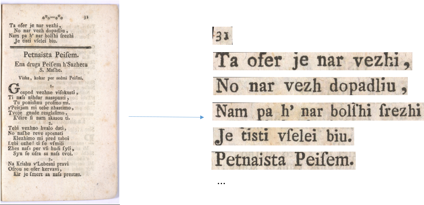 Textline extraction parses the document page so that its content can be analysed by OCR